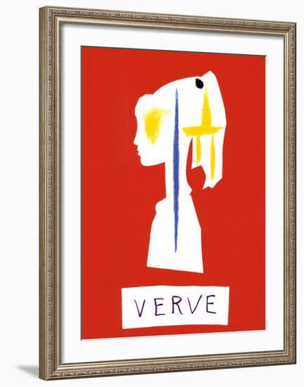 Cover For Verve, c.1954-Pablo Picasso-Framed Serigraph