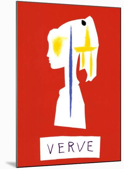 Cover For Verve, c.1954-Pablo Picasso-Mounted Serigraph