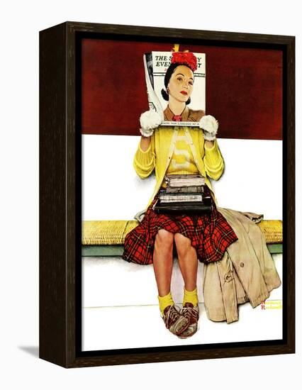 "Cover Girl", March 1,1941-Norman Rockwell-Framed Premier Image Canvas