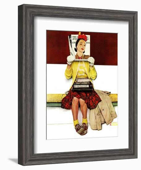 "Cover Girl", March 1,1941-Norman Rockwell-Framed Giclee Print