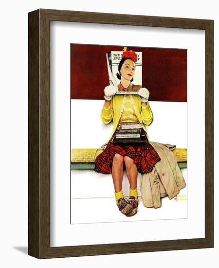 "Cover Girl", March 1,1941-Norman Rockwell-Framed Giclee Print