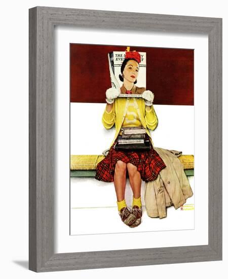 "Cover Girl", March 1,1941-Norman Rockwell-Framed Giclee Print