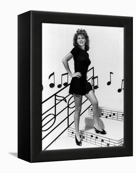 COVER GIRL, Rita Hayworth, 1944 (b/w photo)-null-Framed Stretched Canvas