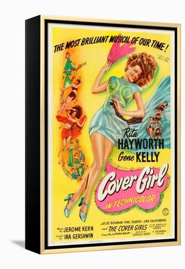 Cover Girl, Rita Hayworth, 1944-null-Framed Stretched Canvas