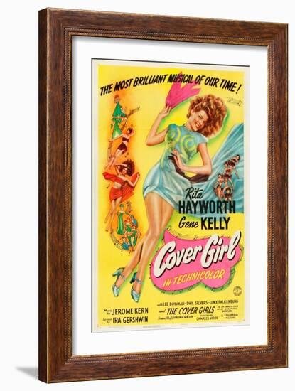 Cover Girl, Rita Hayworth, 1944-null-Framed Art Print