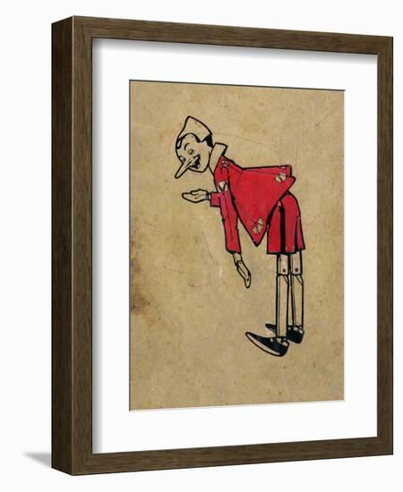 Cover Illustration for 'Pinocchio in Africa' by Eugenio Cherubini, C.1911-null-Framed Giclee Print