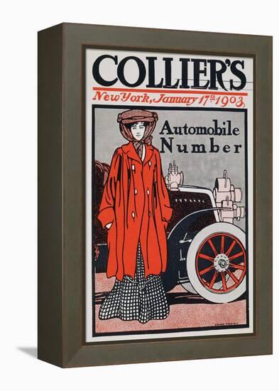 Cover Illustration for the Automobile Number, Collier's Magazine, January 17th 1903-Edward Penfield-Framed Premier Image Canvas