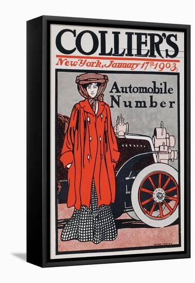 Cover Illustration for the Automobile Number, Collier's Magazine, January 17th 1903-Edward Penfield-Framed Premier Image Canvas