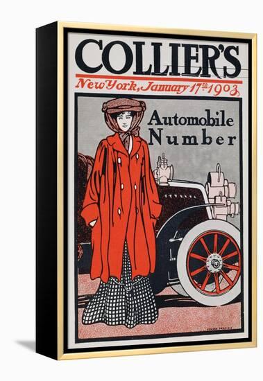 Cover Illustration for the Automobile Number, Collier's Magazine, January 17th 1903-Edward Penfield-Framed Premier Image Canvas