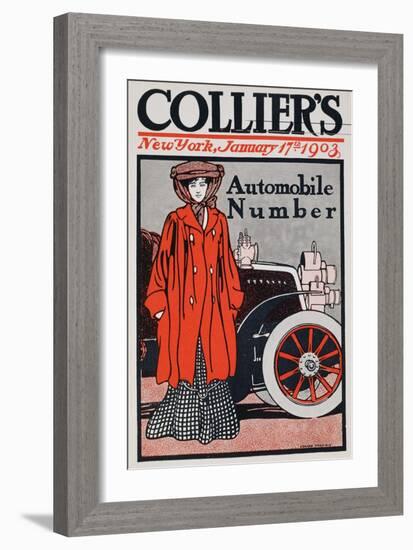 Cover Illustration for the Automobile Number, Collier's Magazine, January 17th 1903-Edward Penfield-Framed Giclee Print