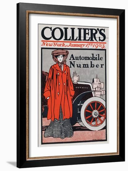 Cover Illustration for the Automobile Number, Collier's Magazine, January 17th 1903-Edward Penfield-Framed Giclee Print