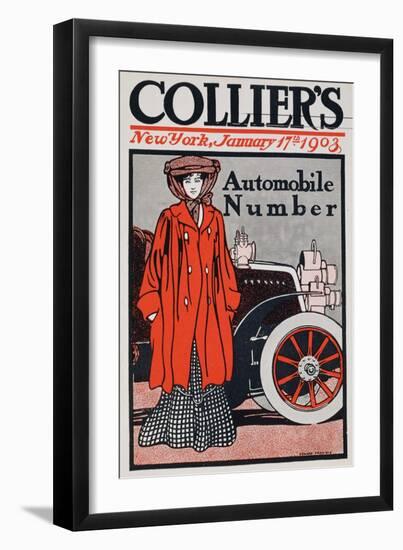 Cover Illustration for the Automobile Number, Collier's Magazine, January 17th 1903-Edward Penfield-Framed Giclee Print