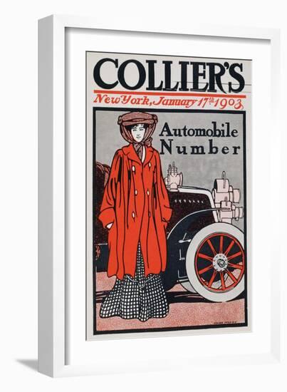 Cover Illustration for the Automobile Number, Collier's Magazine, January 17th 1903-Edward Penfield-Framed Giclee Print