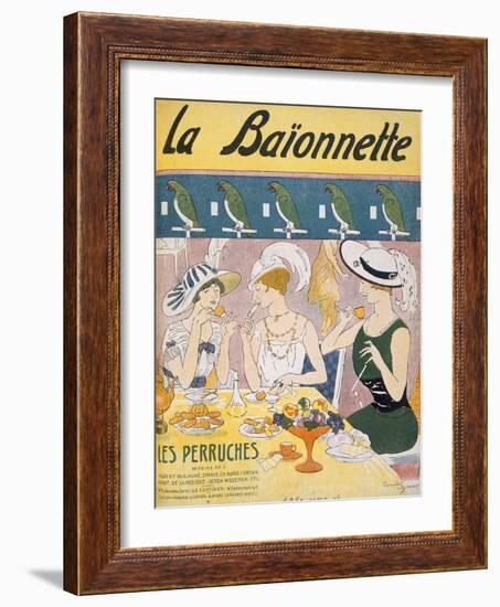 Cover Illustration from 'La Baionnette' Magazine, 1914-18 (Colour Litho)-French-Framed Giclee Print