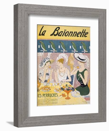 Cover Illustration from 'La Baionnette' Magazine, 1914-18 (Colour Litho)-French-Framed Giclee Print