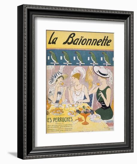 Cover Illustration from 'La Baionnette' Magazine, 1914-18 (Colour Litho)-French-Framed Giclee Print