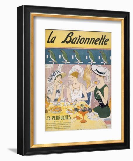 Cover Illustration from 'La Baionnette' Magazine, 1914-18 (Colour Litho)-French-Framed Giclee Print