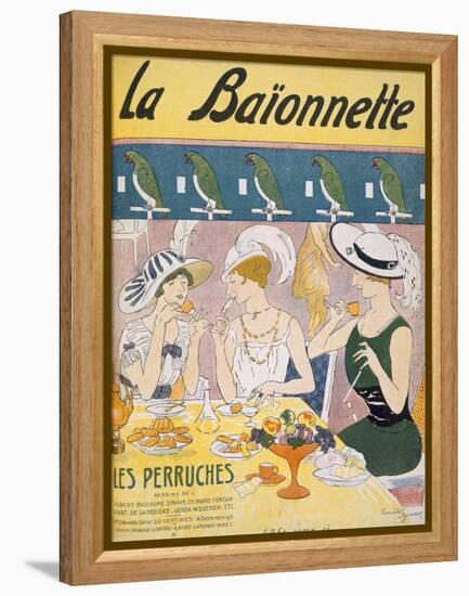 Cover Illustration from 'La Baionnette' Magazine, 1914-18 (Colour Litho)-French-Framed Premier Image Canvas