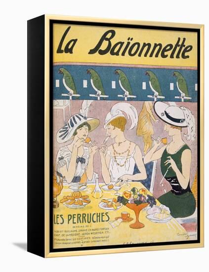 Cover Illustration from 'La Baionnette' Magazine, 1914-18 (Colour Litho)-French-Framed Premier Image Canvas