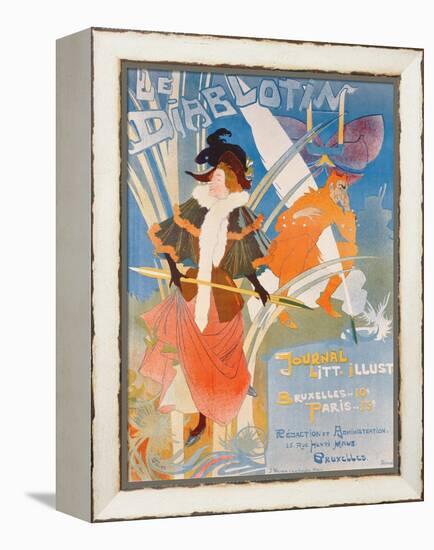 Cover Illustration of 'Le Diablotin' Magazine-Georges de Feure-Framed Premier Image Canvas