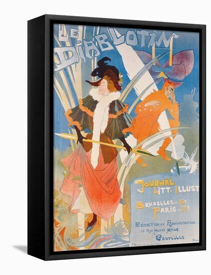 Cover Illustration of 'Le Diablotin' Magazine-Georges de Feure-Framed Premier Image Canvas