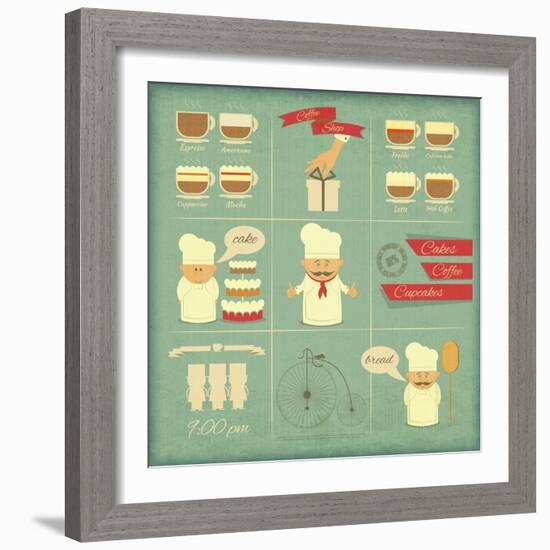 Cover Menu For Bakery-elfivetrov-Framed Art Print