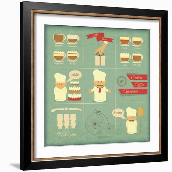 Cover Menu For Bakery-elfivetrov-Framed Art Print