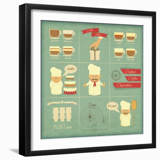 Cover Menu For Bakery-elfivetrov-Framed Art Print