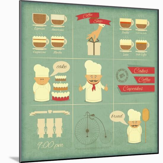 Cover Menu For Bakery-elfivetrov-Mounted Art Print