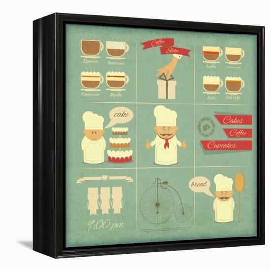 Cover Menu For Bakery-elfivetrov-Framed Stretched Canvas