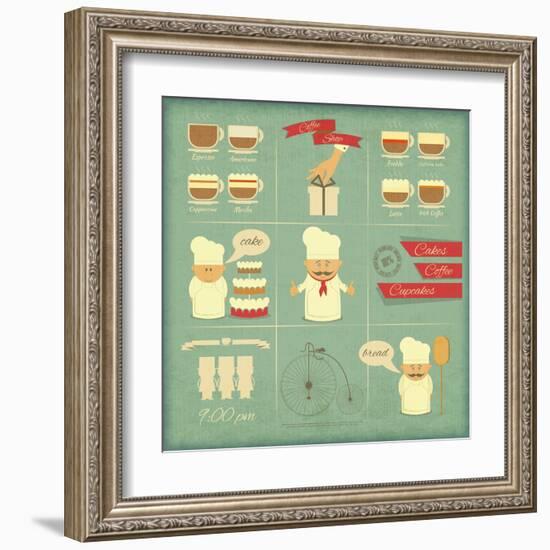 Cover Menu For Bakery-elfivetrov-Framed Art Print