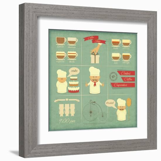 Cover Menu For Bakery-elfivetrov-Framed Art Print