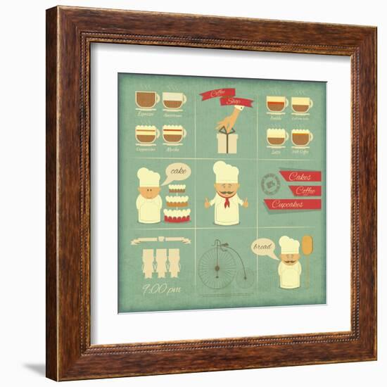 Cover Menu For Bakery-elfivetrov-Framed Art Print