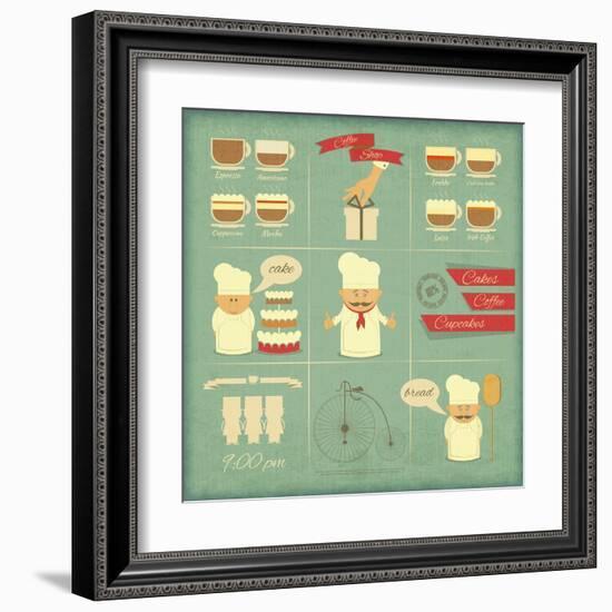 Cover Menu For Bakery-elfivetrov-Framed Art Print