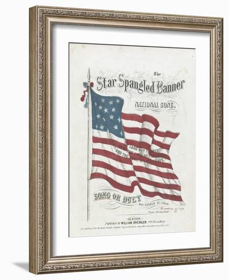 Cover of a Musical Score of the Star-Spangled Banner-null-Framed Giclee Print