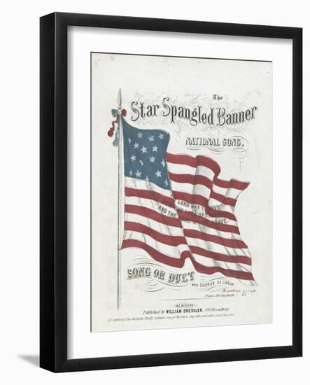Cover of a Musical Score of the Star-Spangled Banner-null-Framed Giclee Print