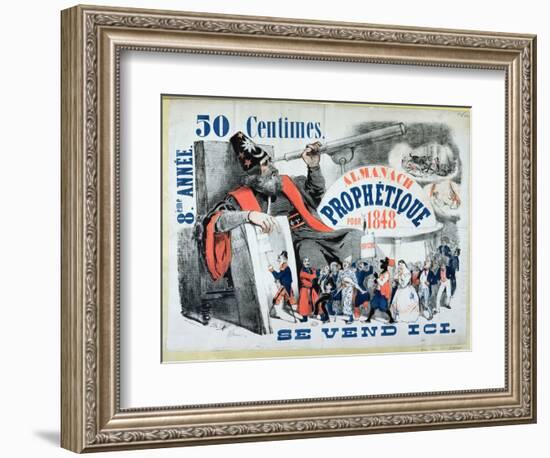 Cover of a Prophetic Almanac Depicting Nostradamus-null-Framed Giclee Print