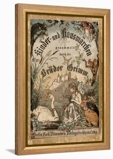 Cover of Brothers' Grimm Tales from a German Edition Published in Berlin, 1865-null-Framed Premier Image Canvas