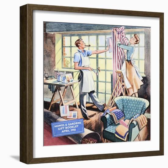 Cover of 'Homes and Gardens Gift Booklet', April 1955-null-Framed Giclee Print