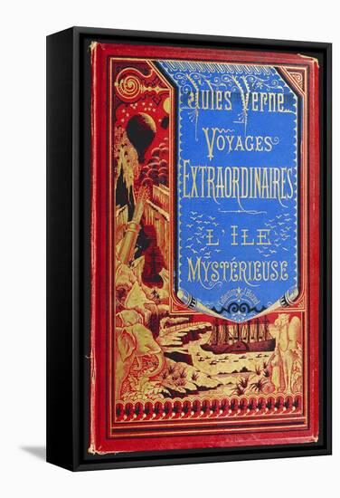 Cover of Mysterious Island, by Jules Verne-null-Framed Premier Image Canvas