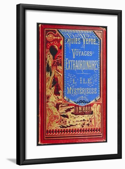 Cover of Mysterious Island, by Jules Verne-null-Framed Giclee Print