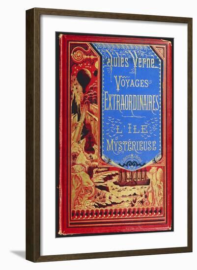 Cover of Mysterious Island, by Jules Verne-null-Framed Giclee Print