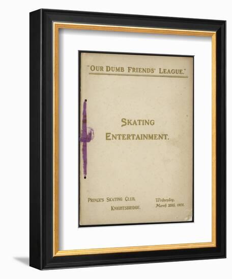 Cover of 'Our Dumb Friends' League' Programme of Skating Entertainment-null-Framed Giclee Print