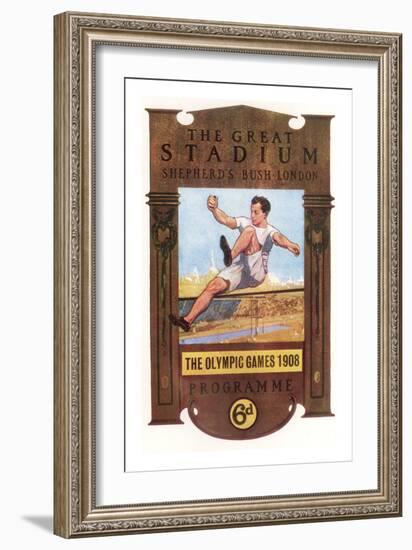 Cover of Programme for 1908 Olympic Games in London-null-Framed Premium Giclee Print