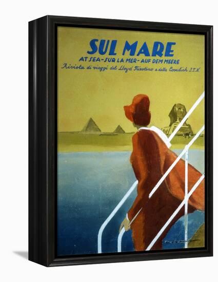 Cover of Publicity Magazine for Lloyd Triestino Shipping Line Sul Mare, 1931-Marcello Dudovich-Framed Premier Image Canvas