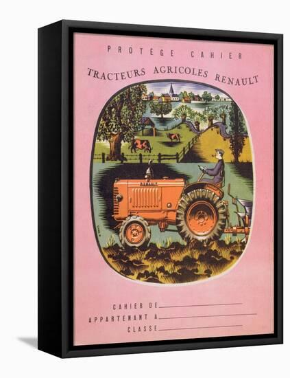 Cover of School Exercise Book Showing a Renault Tractor, 1950S-null-Framed Premier Image Canvas