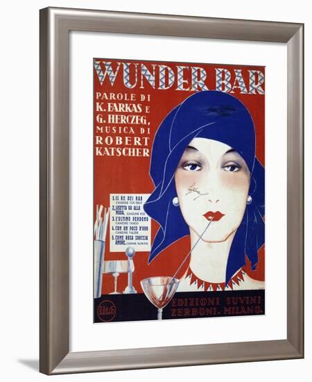 Cover of Sheet Music for Wunder Bar Musical-null-Framed Giclee Print