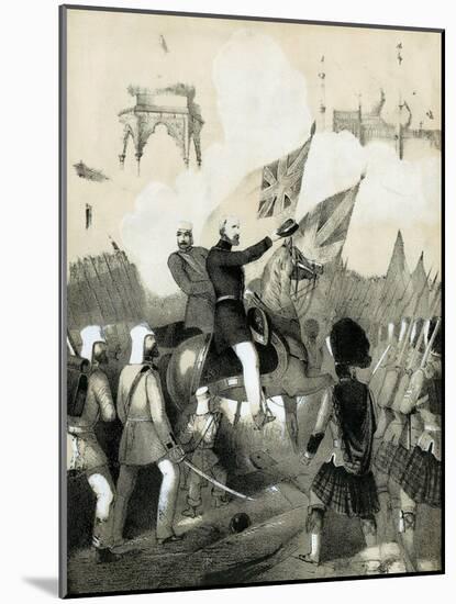 Cover of Sheet Music of the Battle March of Delhi, C1860-null-Mounted Giclee Print