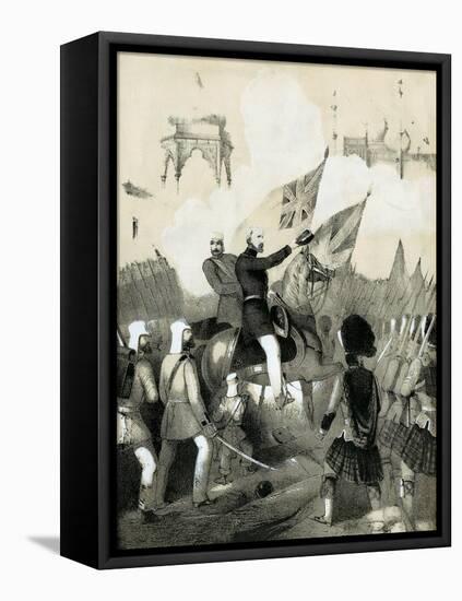 Cover of Sheet Music of the Battle March of Delhi, C1860-null-Framed Premier Image Canvas