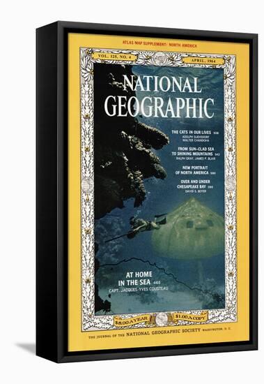 Cover of the April, 1964 National Geographic Magazine-Robert Goodman-Framed Premier Image Canvas